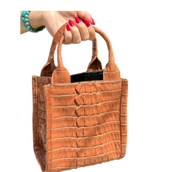 Rivers Eight Faux Alligator 3-tail Vacation tote